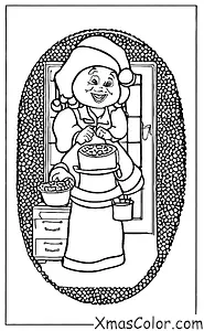 Navidad / Sra. Claus: La Sra. Claus haciendo galletas