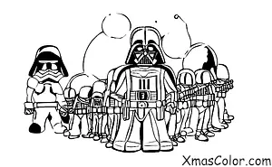 Navidad / Star Wars Navidad: Darth Vader y sus tropas decorando un árbol de Navidad