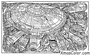 Navidad / Star Wars Navidad: La nave espacial Milenio ganando fuerza