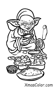 Navidad / Star Wars Navidad: Yoda está haciendo galletas