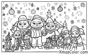 Navidad / Star Wars Navidad: Yoda y los Ewoks celebrando la Navidad