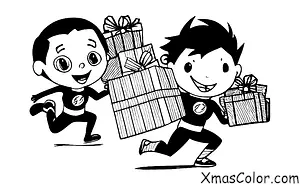 Navidad / Superhéroes de Navidad: El Flash corriendo