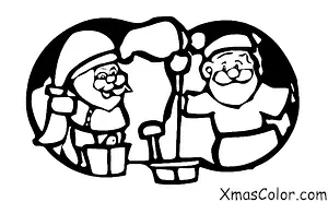 Navidad / Tarjetas de Navidad: Santa limpiando su taller