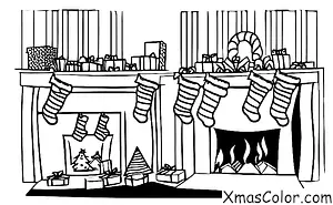 Navidad / Tradiciones en Navidad: Calcetines colgando por la chimenea