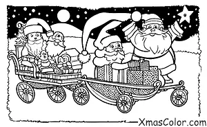 Navidad / Trineo: Santa en su trineo