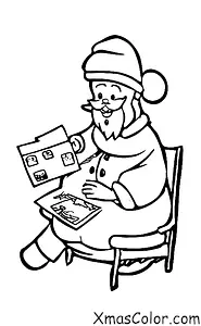 Navidad / Víspera de Navidad: Santa leyendo una carta de un niño